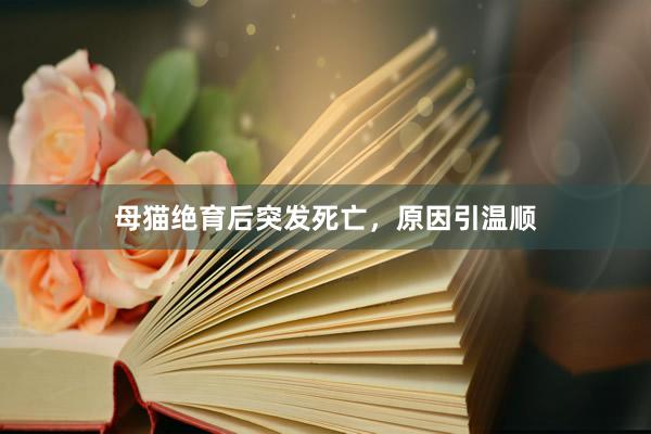 母猫绝育后突发死亡，原因引温顺